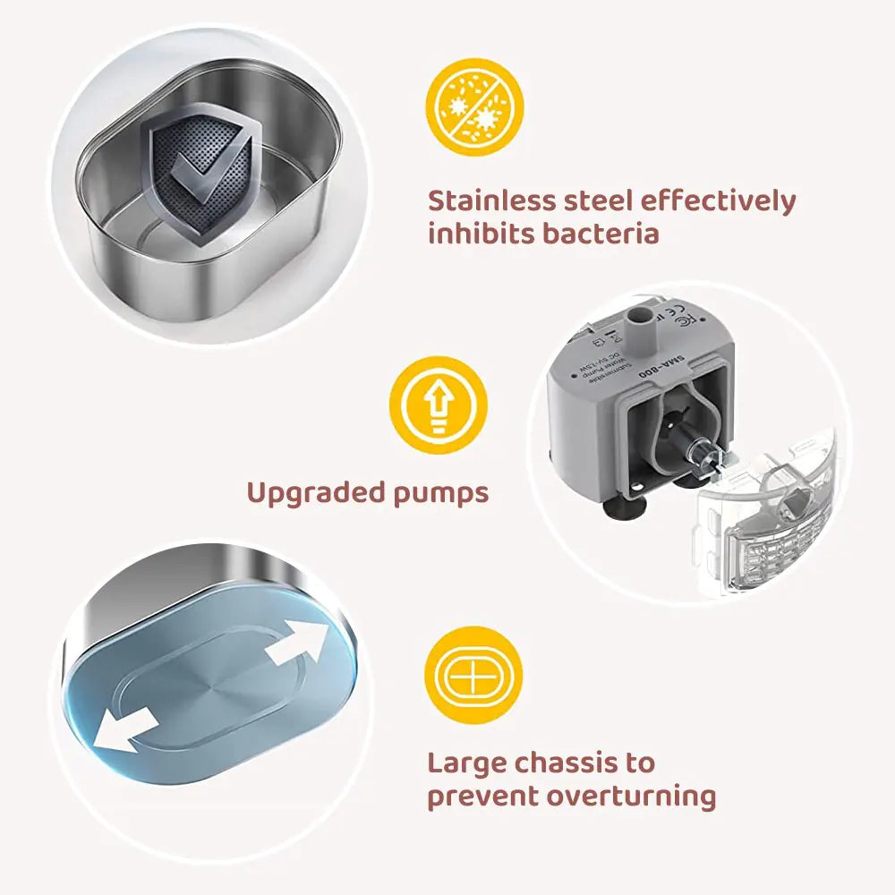 Stainless Steel Water Dispenser for Cats