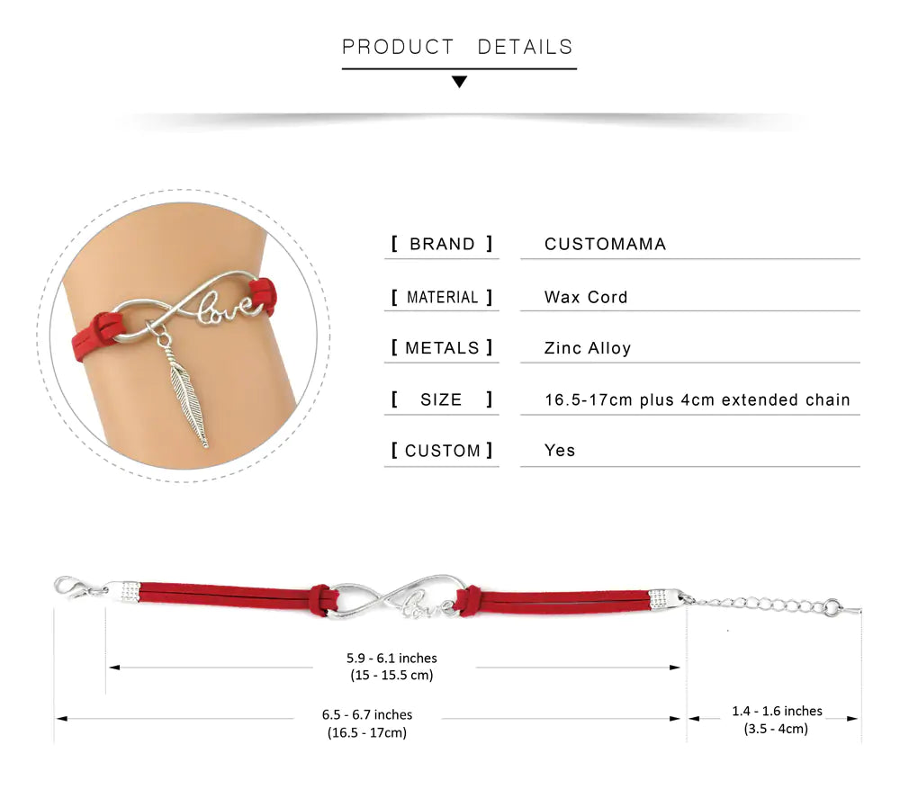 Adjustable Rope Bracelet With Charms