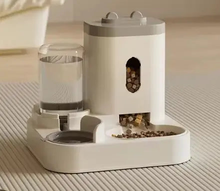 Automatic Feeding Pet Food Bowl with Water Fountain