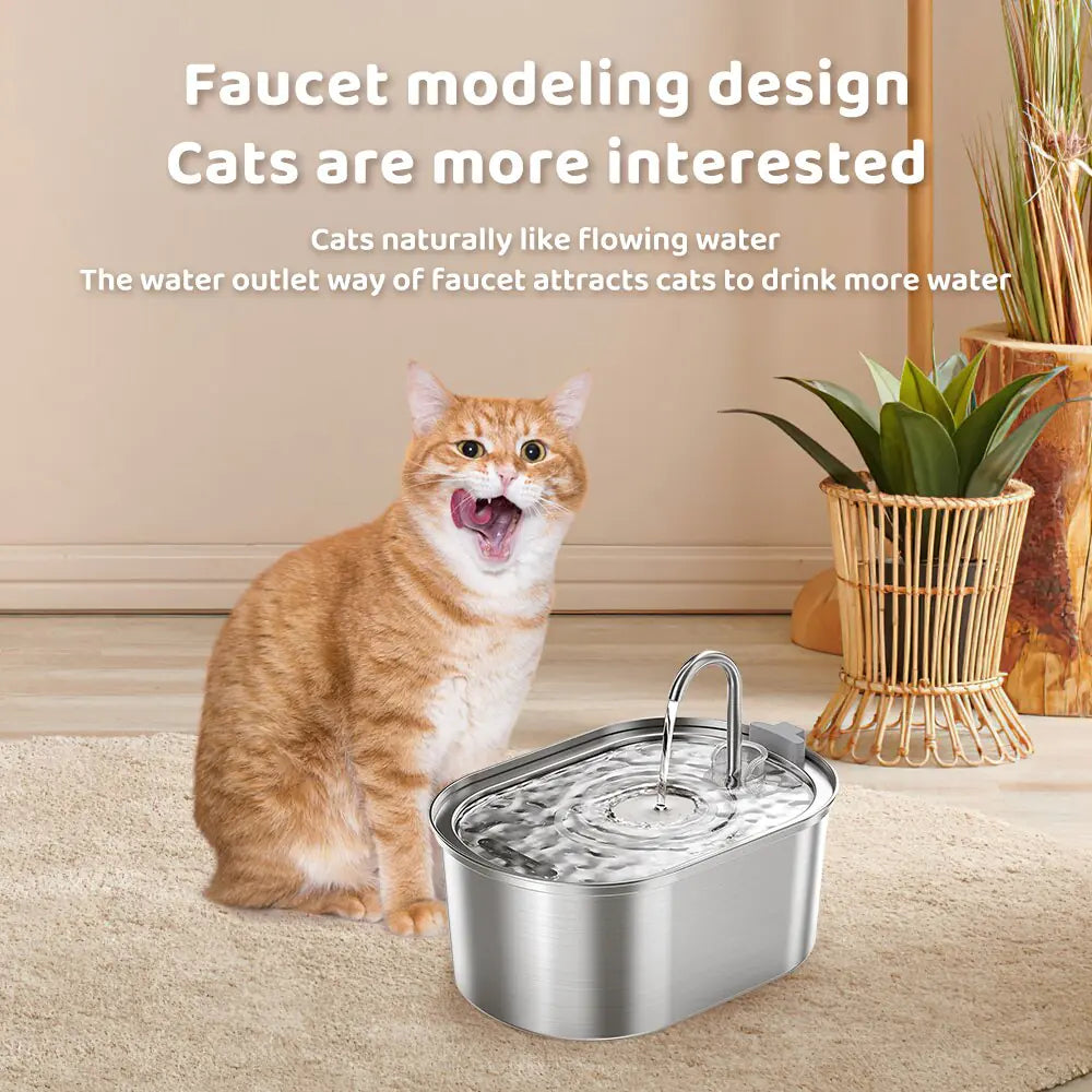 Stainless Steel Water Dispenser for Cats