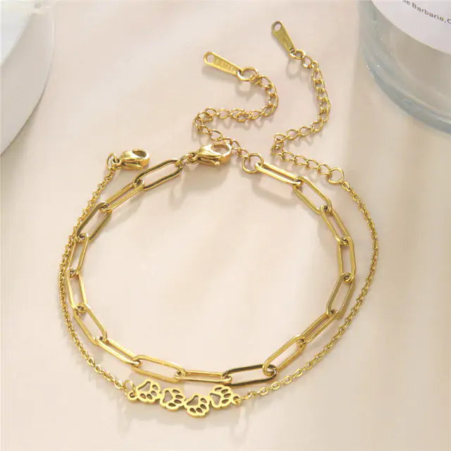 Animal Paw Print Bracelet