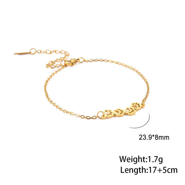 Animal Paw Print Bracelet