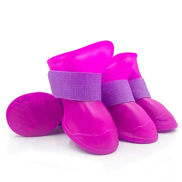 Anti-slip Rubber Boots 4 Pairs/Sizes S - XXL