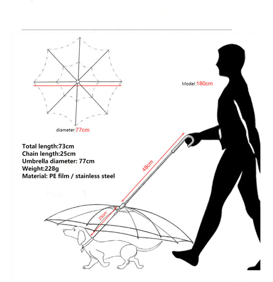 Rainy Days Pet Umbrella Leash