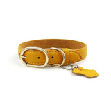 Leather Dog Collar with Hangtag