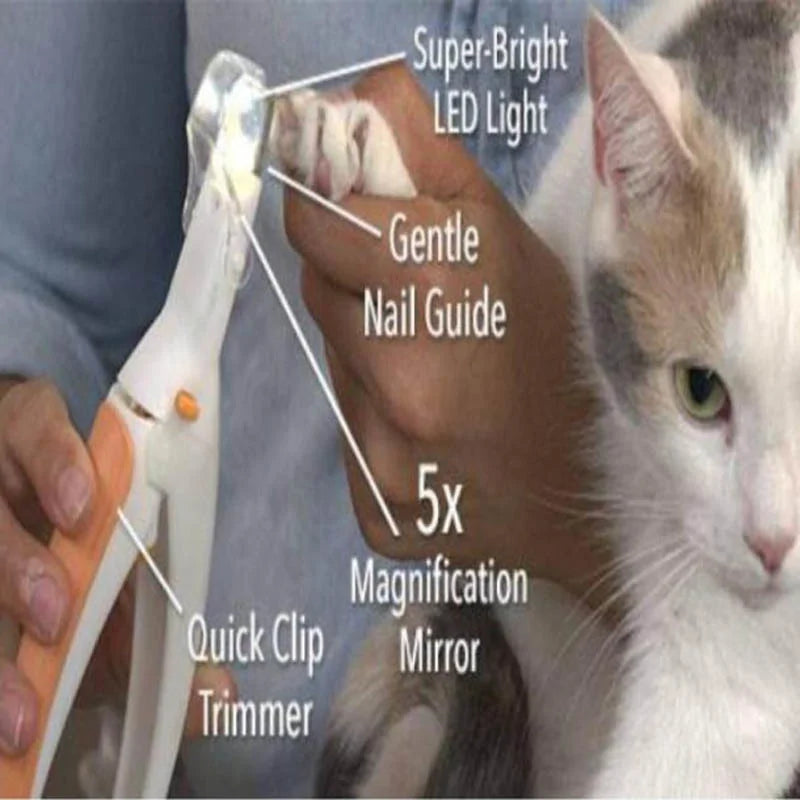 Cat and Dog Nail Clipper with LED Light