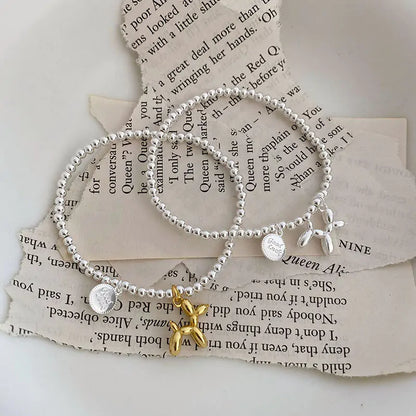 Adorable Dog Stamp Couple Bracelets - Gold/Silver