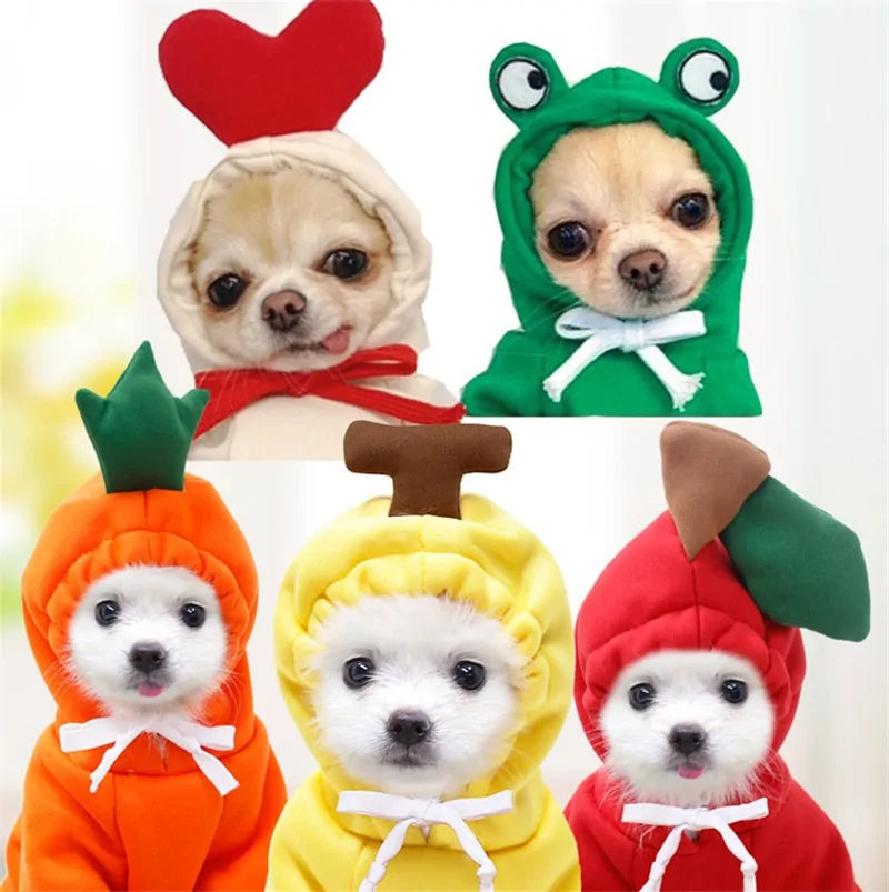 Fruit-Themed Warm Dog Winter Coat Hoodie