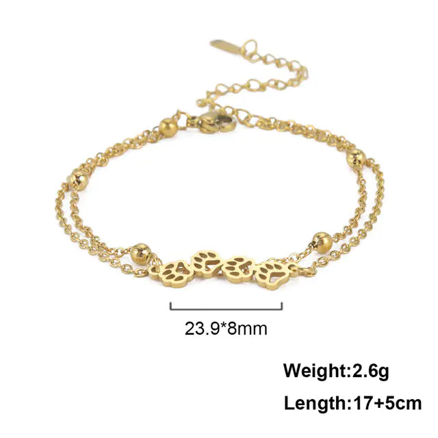 Animal Paw Print Bracelet