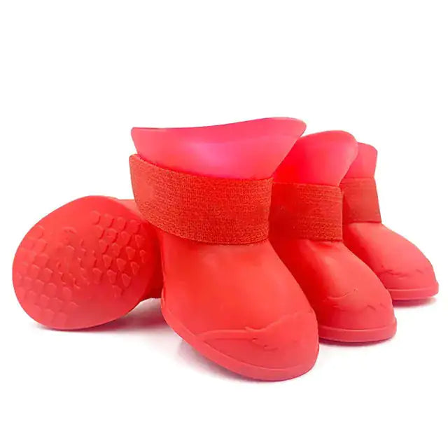Anti-slip Rubber Boots 4 Pairs/Sizes S - XXL