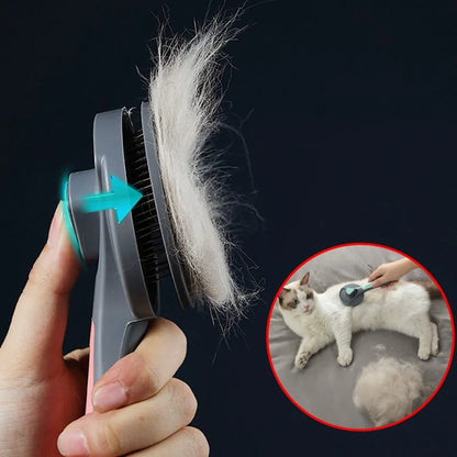 Self-Cleaning Pet Grooming Slicker Brush
