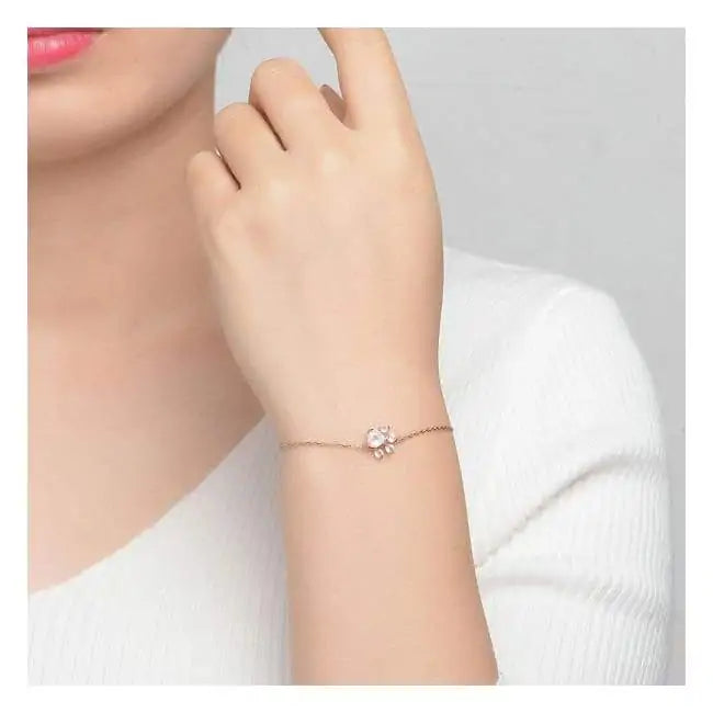PawFection Paw Print Bracelet - Rose Gold or Silver