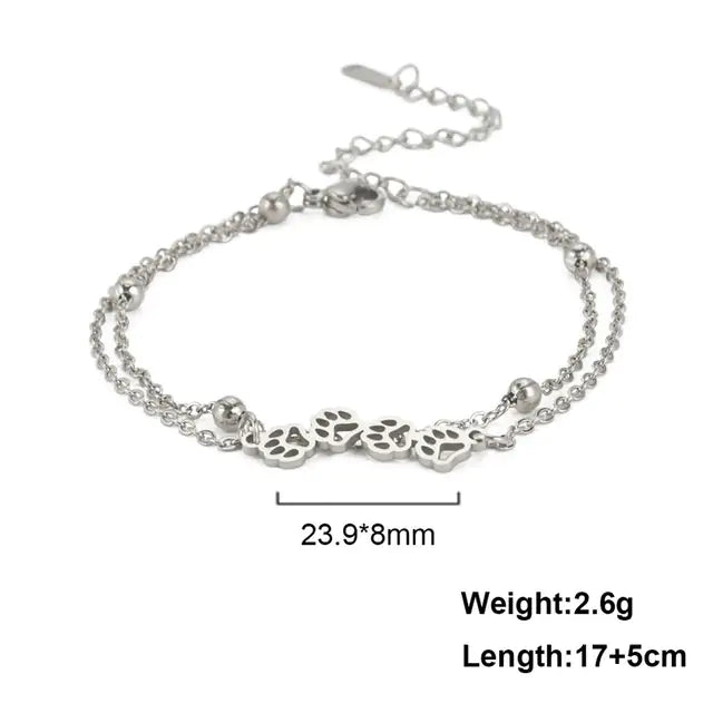 Animal Paw Print Bracelet