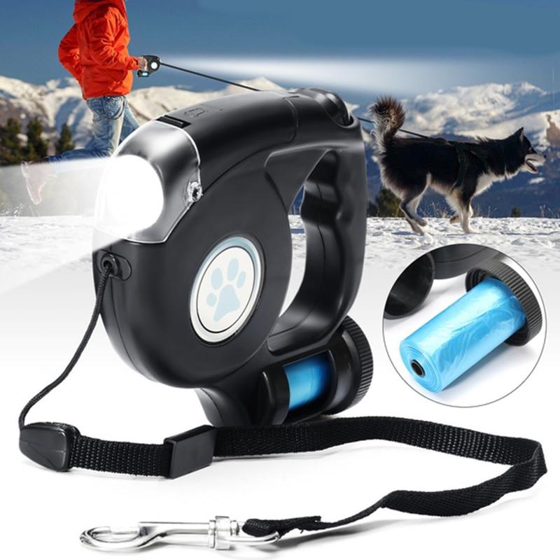 Retractable Dog Leash with LED Flashlight