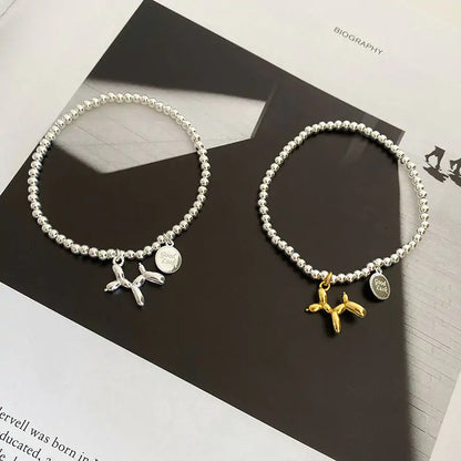Adorable Dog Stamp Couple Bracelets - Gold/Silver