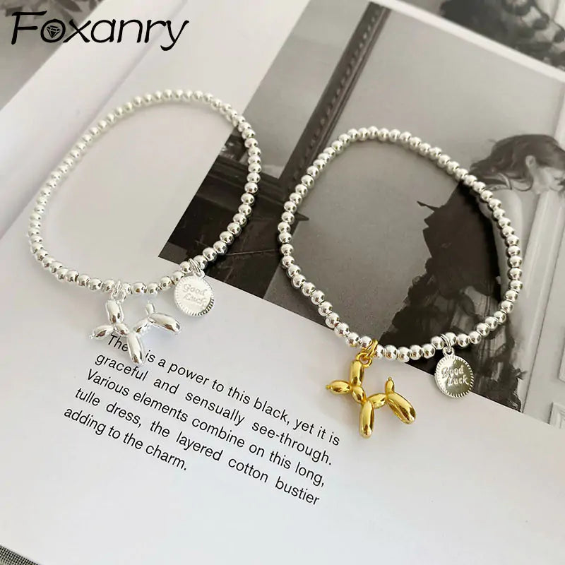 Adorable Dog Stamp Couple Bracelets - Gold/Silver