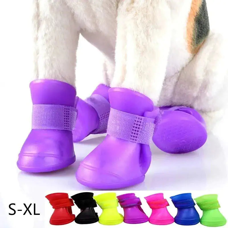 Anti-slip Rubber Boots 4 Pairs/Sizes S - XXL