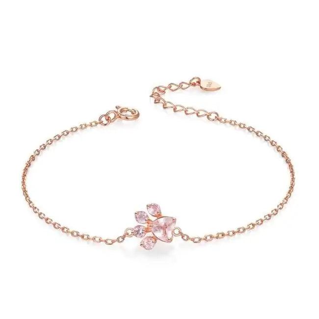PawFection Paw Print Bracelet - Rose Gold or Silver